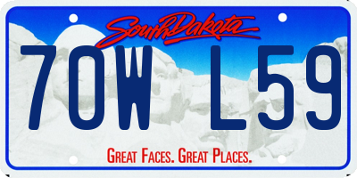 SD license plate 70WL59
