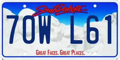 SD license plate 70WL61