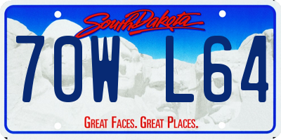 SD license plate 70WL64