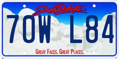 SD license plate 70WL84