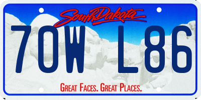 SD license plate 70WL86