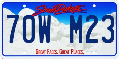 SD license plate 70WM23
