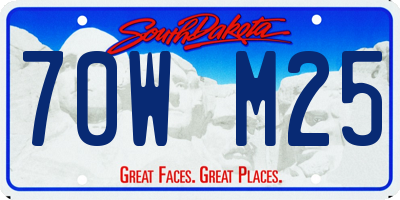 SD license plate 70WM25