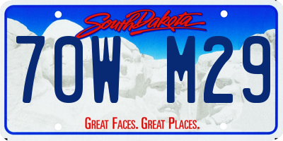 SD license plate 70WM29