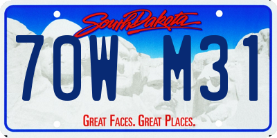 SD license plate 70WM31