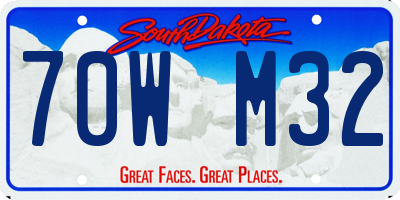 SD license plate 70WM32