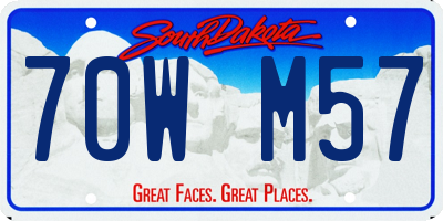 SD license plate 70WM57