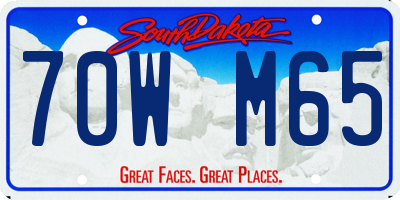 SD license plate 70WM65