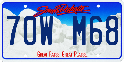 SD license plate 70WM68