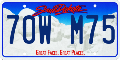 SD license plate 70WM75