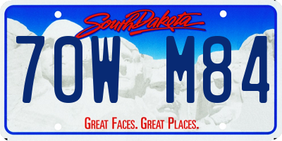 SD license plate 70WM84