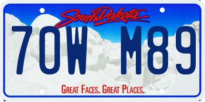 SD license plate 70WM89