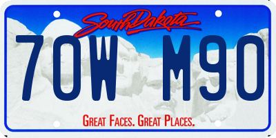 SD license plate 70WM90