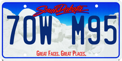 SD license plate 70WM95