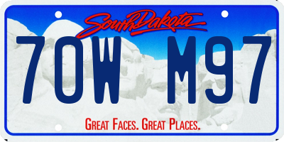SD license plate 70WM97