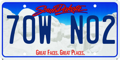 SD license plate 70WN02
