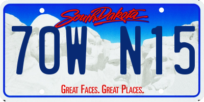 SD license plate 70WN15