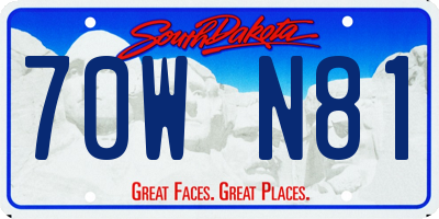 SD license plate 70WN81