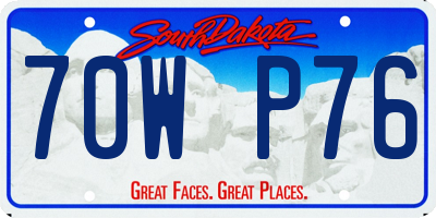 SD license plate 70WP76