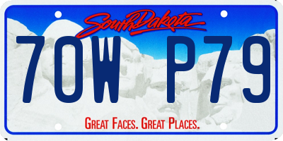 SD license plate 70WP79