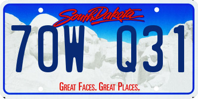 SD license plate 70WQ31