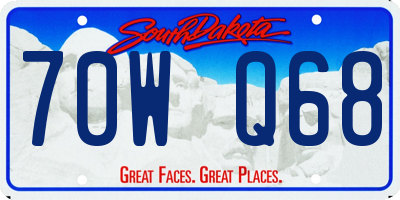 SD license plate 70WQ68