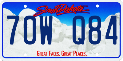 SD license plate 70WQ84