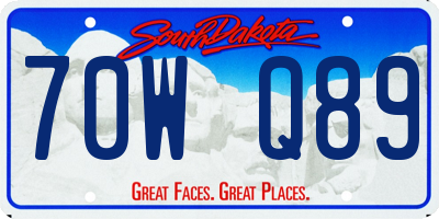 SD license plate 70WQ89
