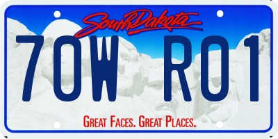 SD license plate 70WR01
