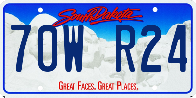 SD license plate 70WR24