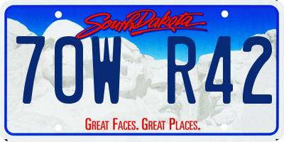 SD license plate 70WR42
