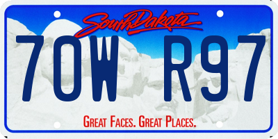 SD license plate 70WR97