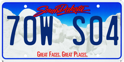SD license plate 70WS04