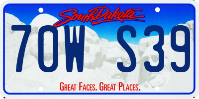 SD license plate 70WS39