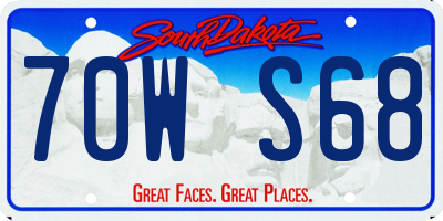 SD license plate 70WS68