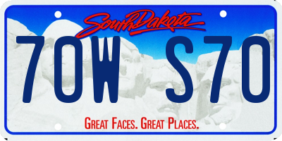 SD license plate 70WS70
