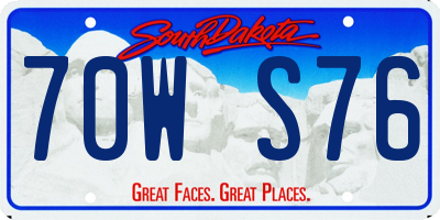 SD license plate 70WS76