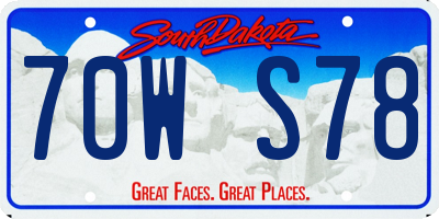 SD license plate 70WS78