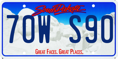 SD license plate 70WS90