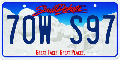 SD license plate 70WS97