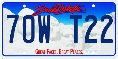 SD license plate 70WT22