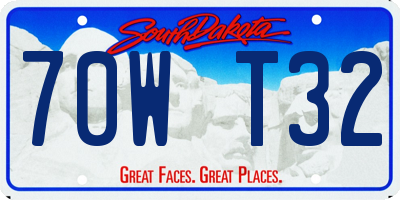 SD license plate 70WT32