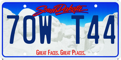 SD license plate 70WT44