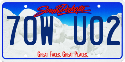 SD license plate 70WU02