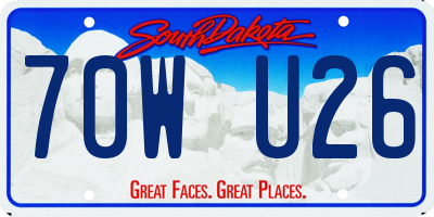 SD license plate 70WU26