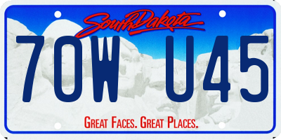 SD license plate 70WU45