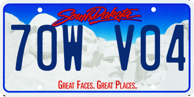 SD license plate 70WV04