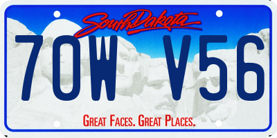 SD license plate 70WV56
