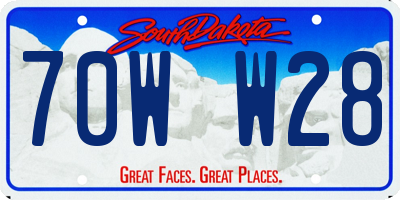 SD license plate 70WW28