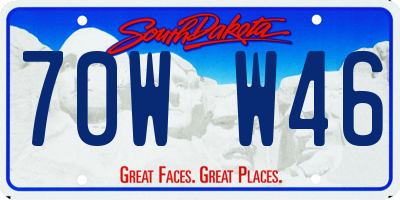 SD license plate 70WW46